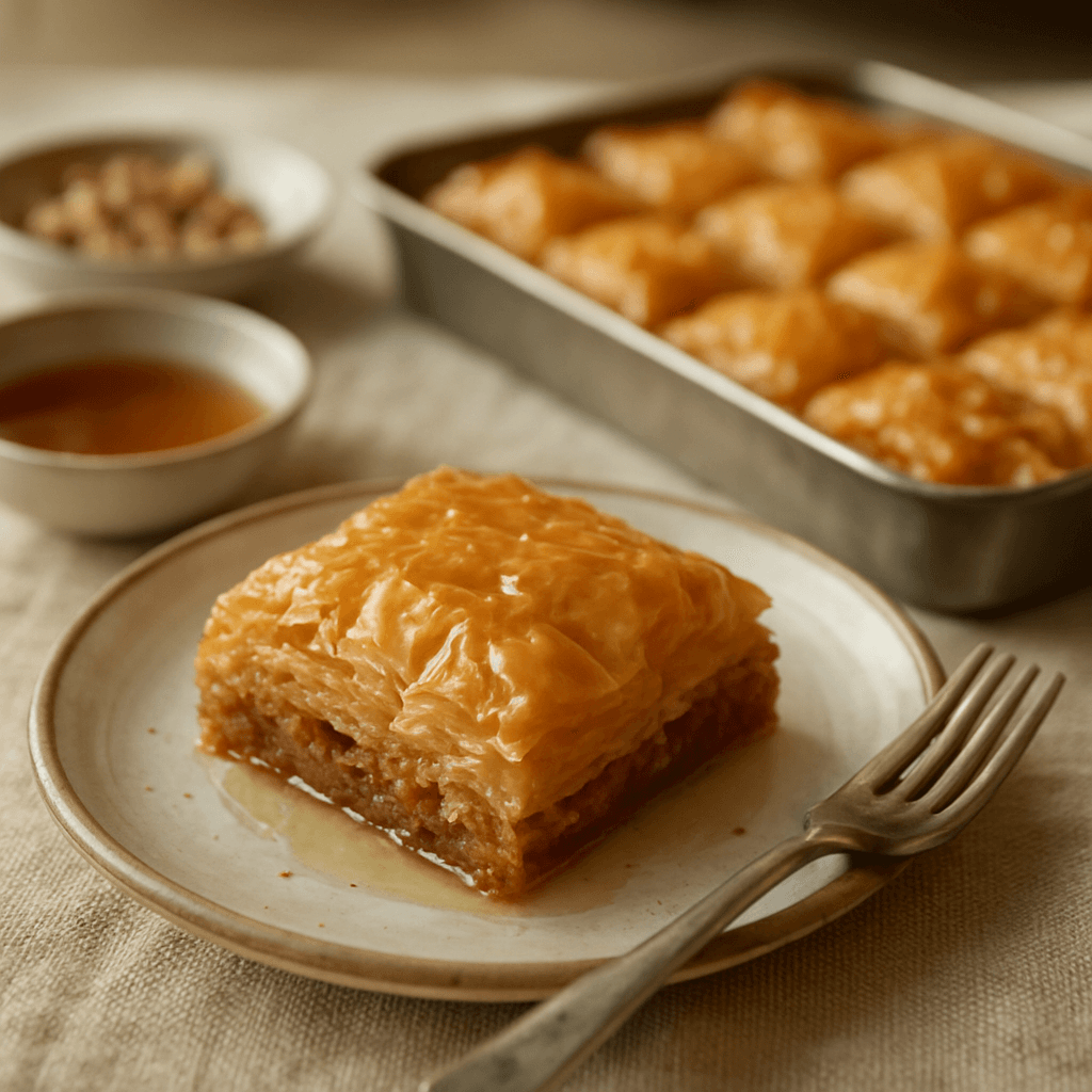 Baklava maison croustillante : sirop parfait et pliage