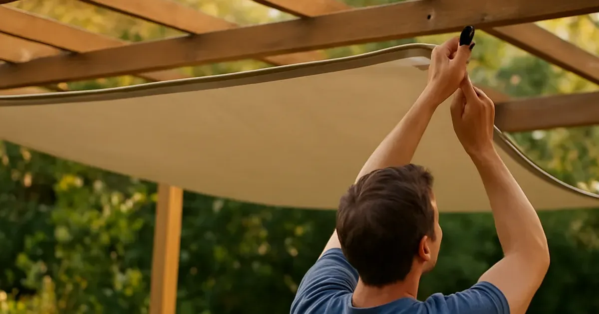 Toile de pergola qui claque : la tendre sans prise de tête