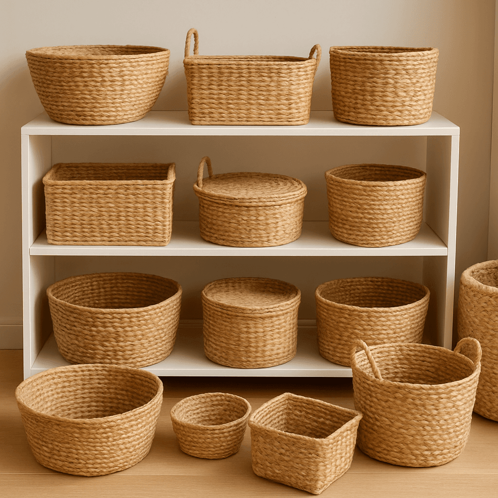 12 paniers en fibres naturelles pour un rangement chic