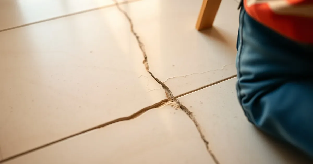 Fissure dans le carrelage au sol : réparer sans tout casser