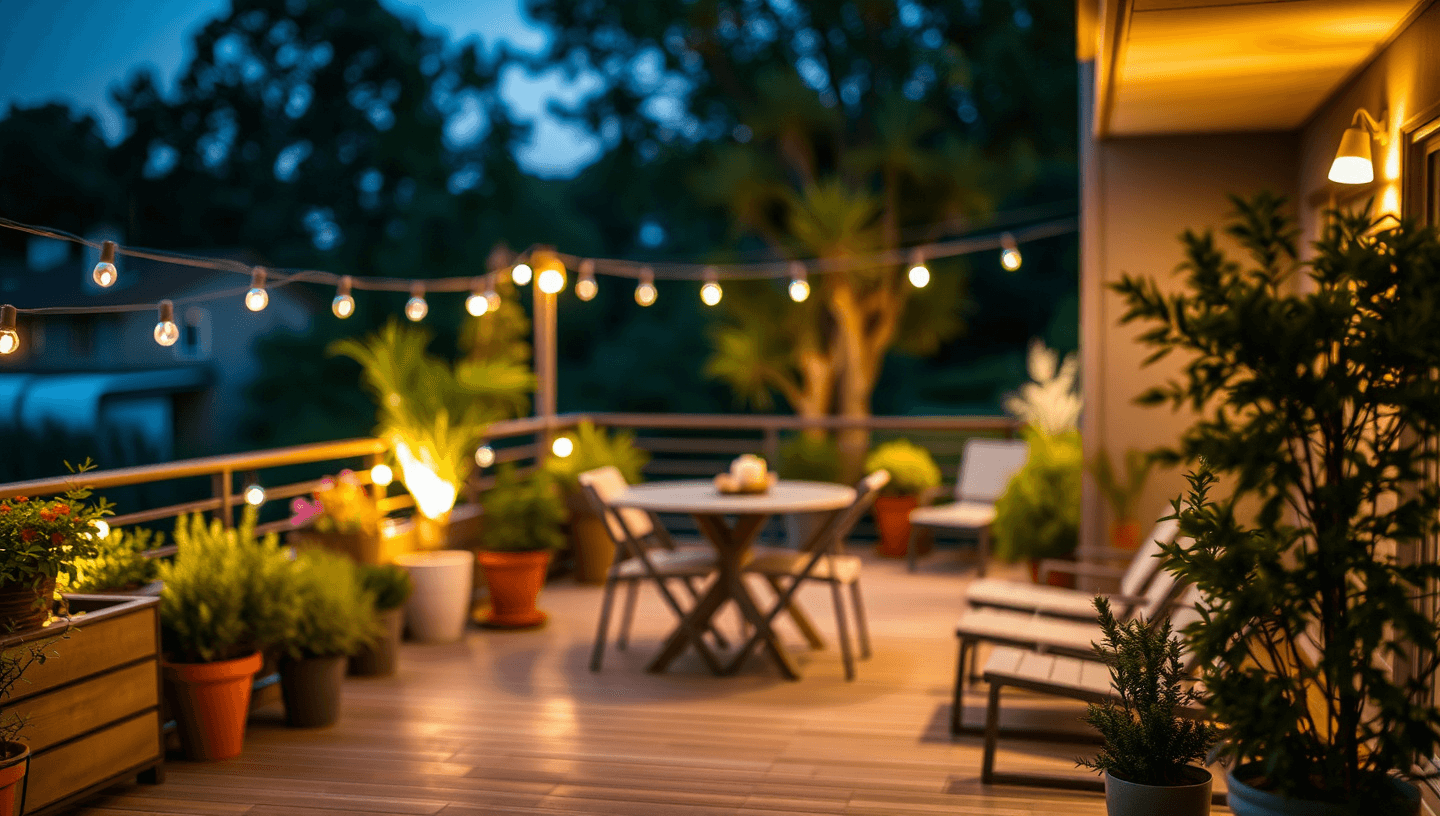 Éclairage de terrasse : 3 plans LED sans éblouir