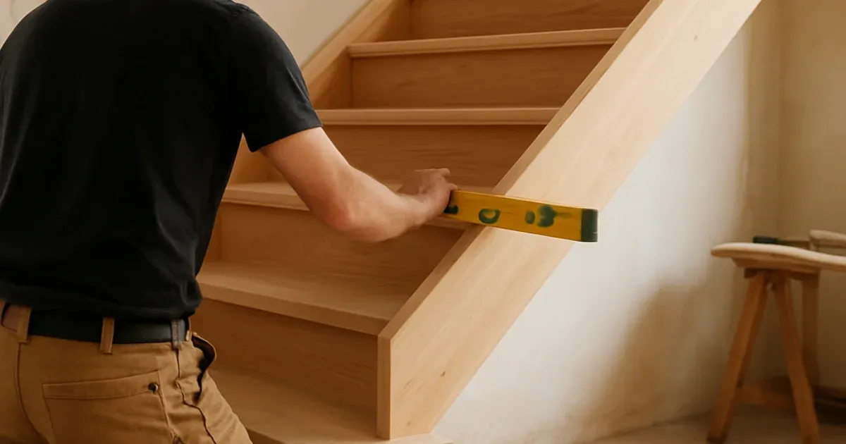 Pose d'escalier